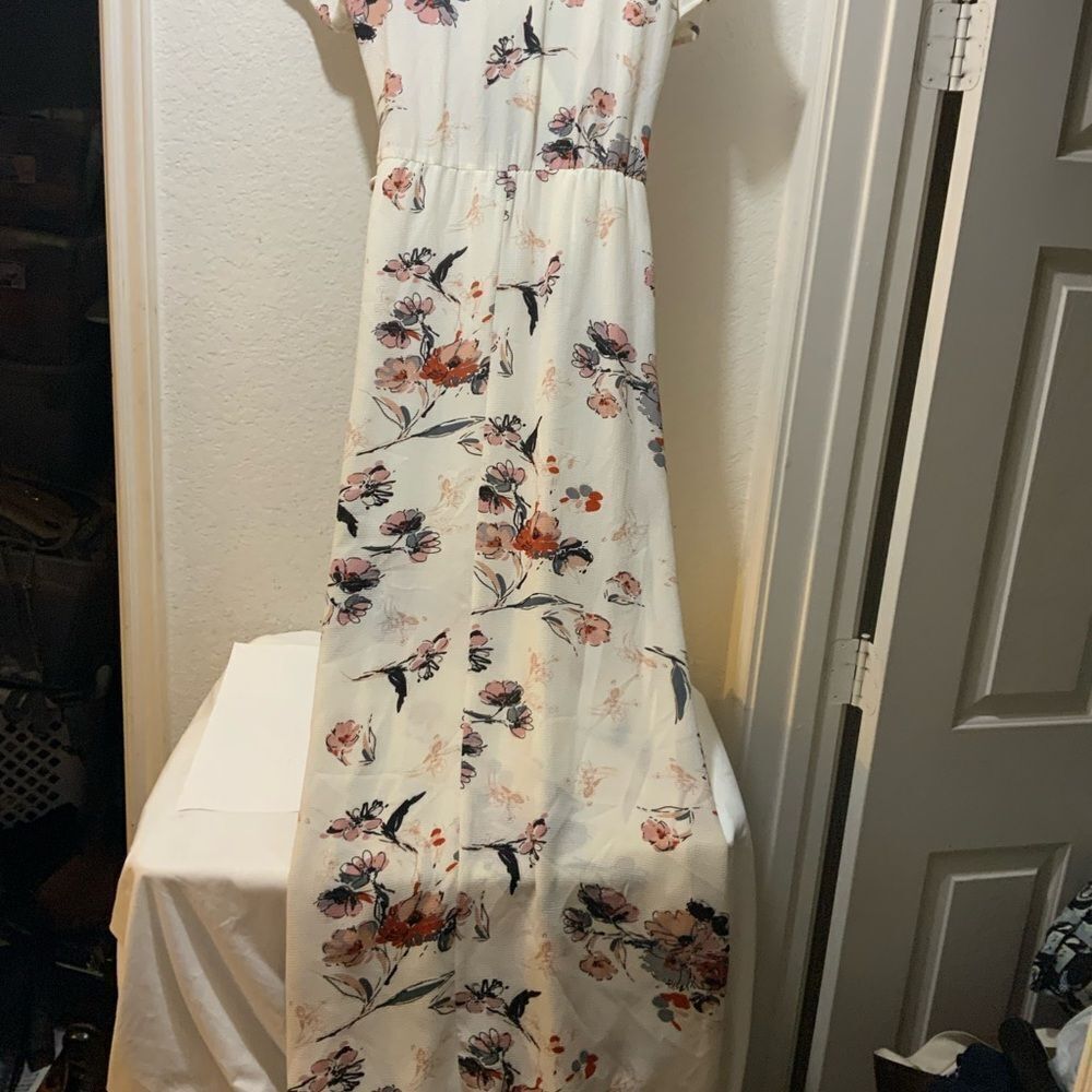 Staccato White Floral Maxi dress multicolor size Small - Picture 7 of 12